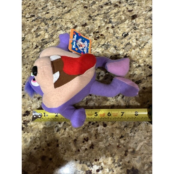 Vintage Tiny Toon Adventures Dizzy Devil Stuffed Plush Warner Bros 1990 Ace - Picture 7 of 9